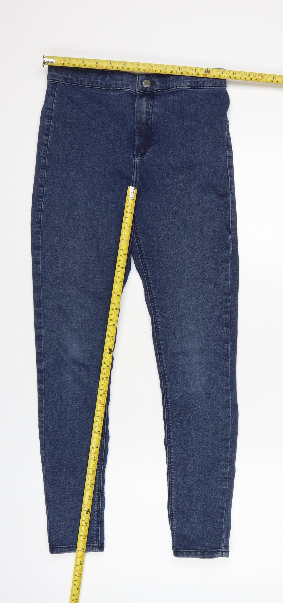 Topshop Women’s Blue UK 12 Joni High Waist Skinny Jeans W30 L32