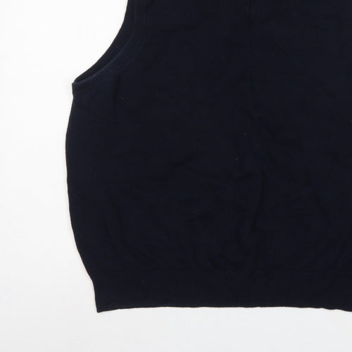 Maine New England Classics Men’s Blue L Cotton V-Neck Knit Vest