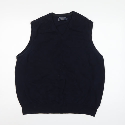 Maine New England Classics Men’s Blue L Cotton V-Neck Knit Vest