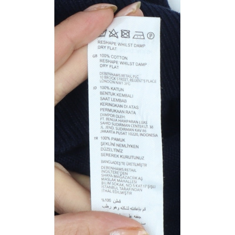 Maine New England Classics Men’s Blue L Cotton V-Neck Knit Vest