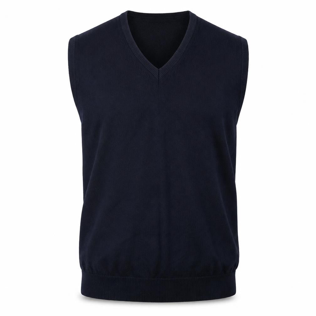 Maine New England Classics Men’s Blue L Cotton V-Neck Knit Vest