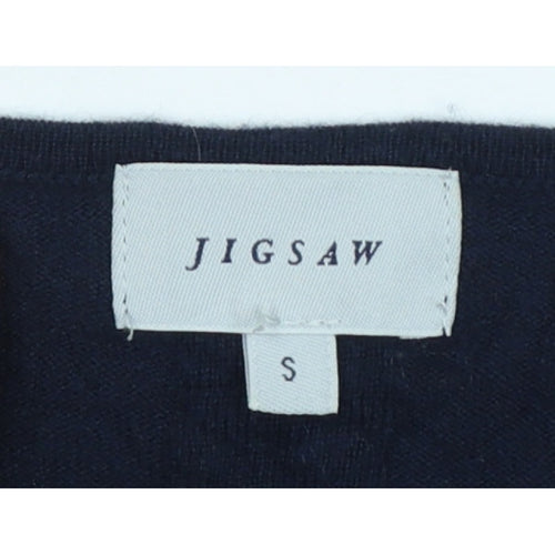 Jigsaw Women’s Blue Cowl Neck Fine Knit Jumper Size S Cashmere Silk