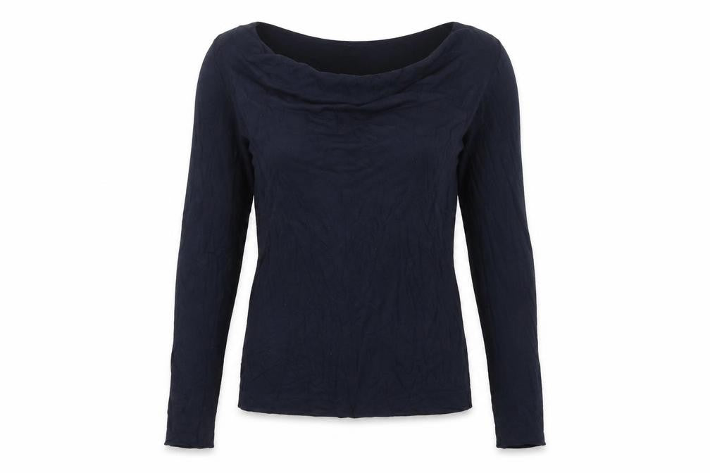 Jigsaw Women’s Blue Cowl Neck Fine Knit Jumper Size S Cashmere Silk