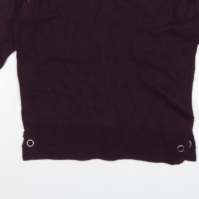 Additional view of Great Plains Women’s Purple M Knit Pullover Round Neck Viscose Jumper