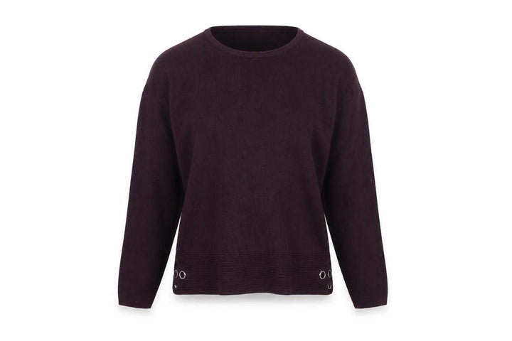 Great Plains Women’s Purple M Knit Pullover Round Neck Viscose Jumper
