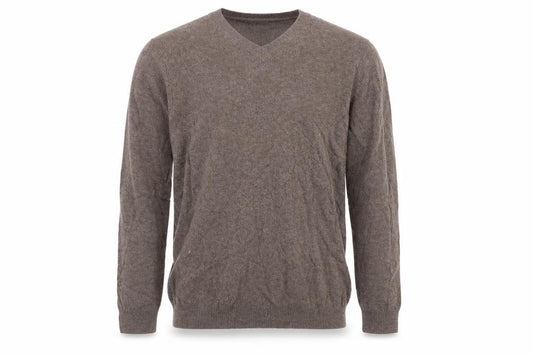 Marks & Spencer Men’s Brown Lambswool V-Neck Pullover Jumper M