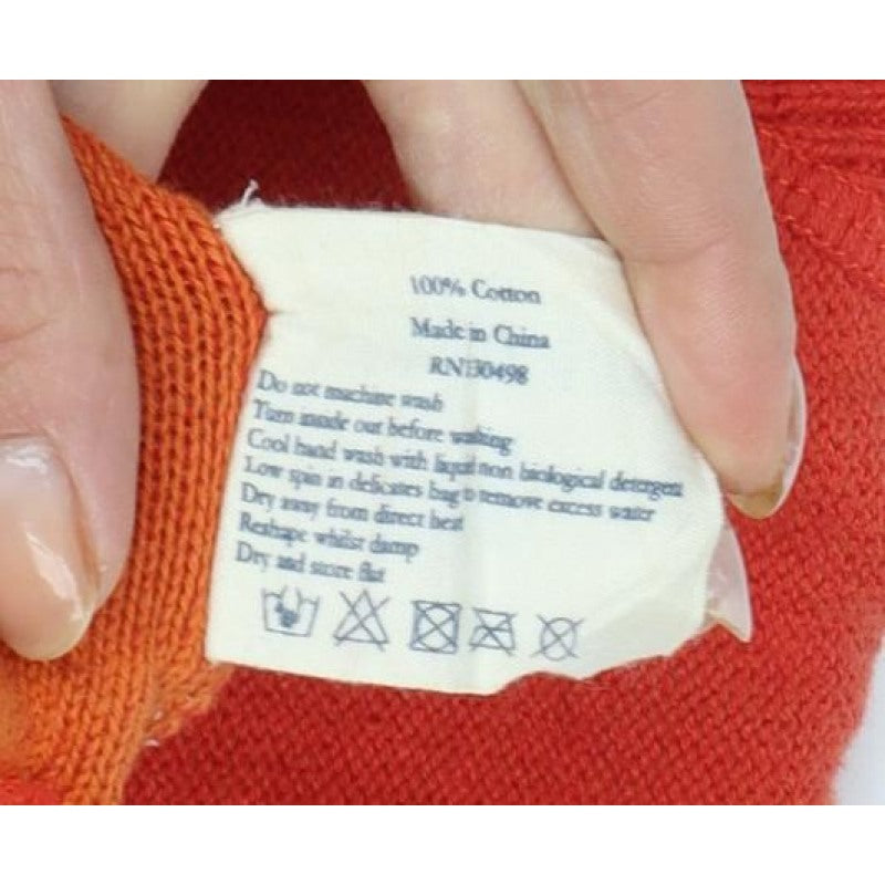 Jack Wills Men’s Orange M Cotton Crew Neck Pullover Jumper