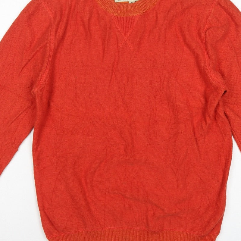 Jack Wills Men’s Orange M Cotton Crew Neck Pullover Jumper