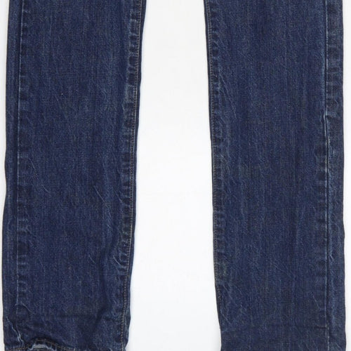Bluenotes Men’s Blue W32 Straight Leg 100% Cotton Dark Wash Jeans