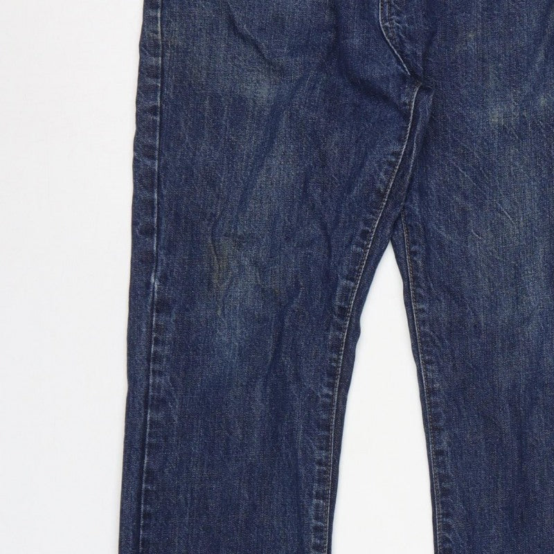 Bluenotes Men’s Blue W32 Straight Leg 100% Cotton Dark Wash Jeans