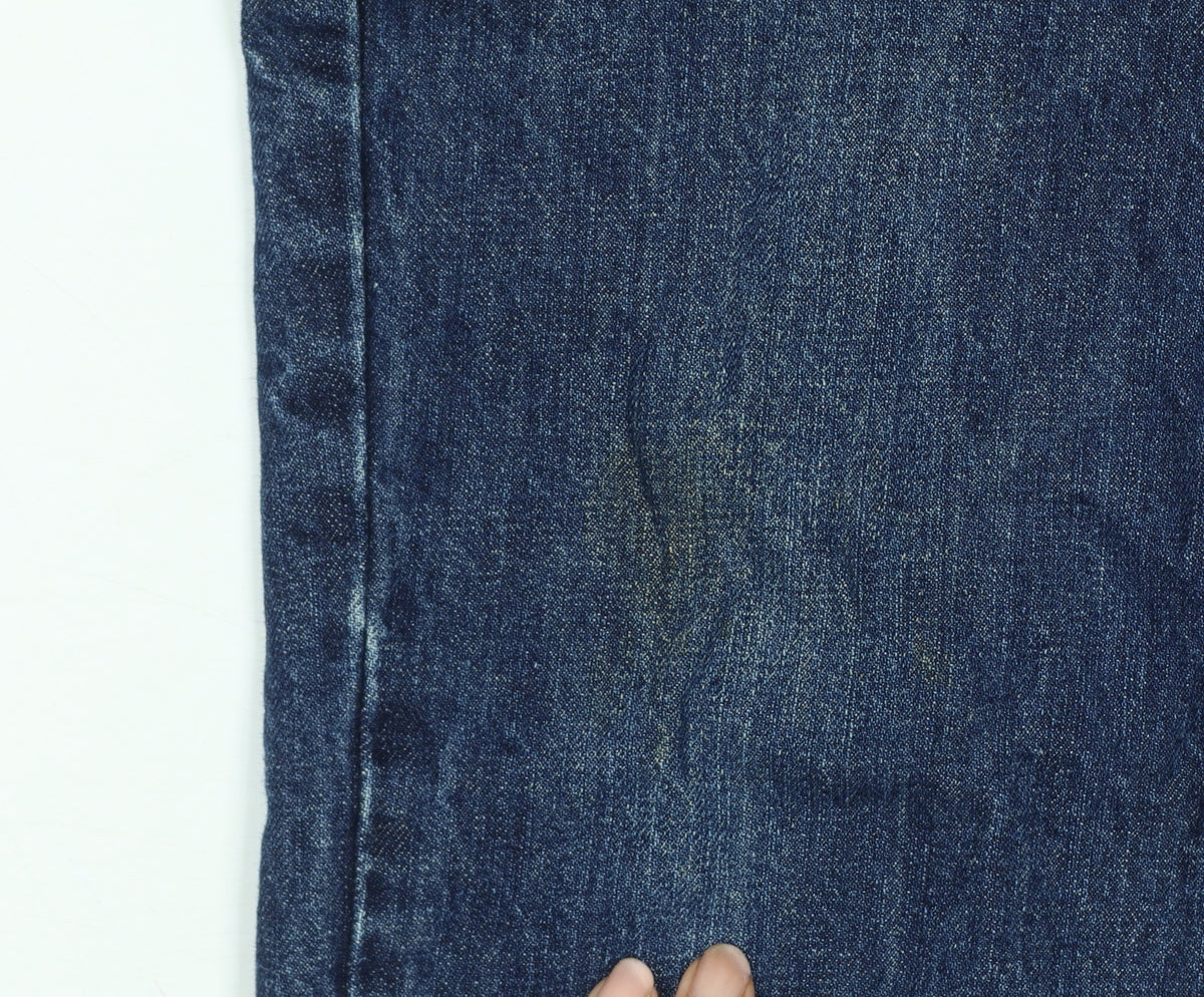 Bluenotes Men’s Blue W32 Straight Leg 100% Cotton Dark Wash Jeans