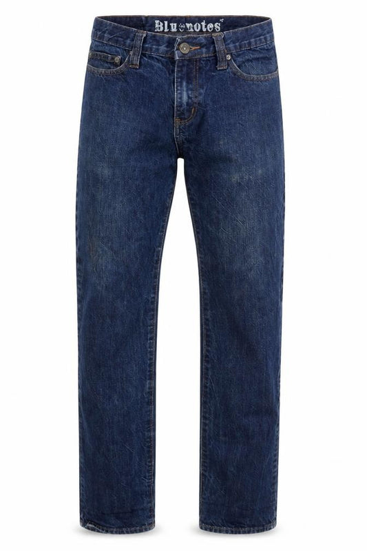 Bluenotes Men’s Blue W32 Straight Leg 100% Cotton Dark Wash Jeans