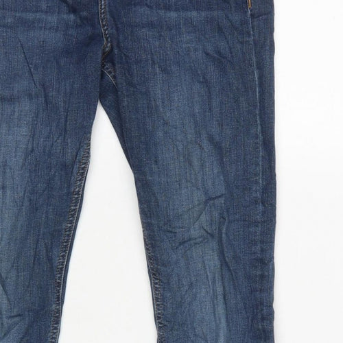 Topshop Moto Women’s Blue W28 L32 Skinny Stretch Jeans Ankle Zip