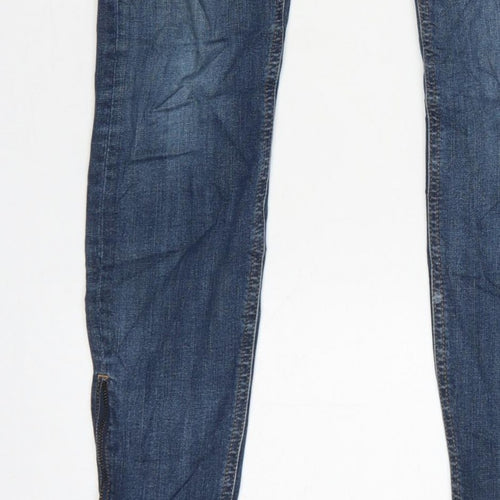 Topshop Moto Women’s Blue W28 L32 Skinny Stretch Jeans Ankle Zip