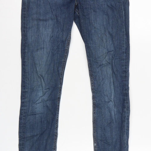 Topshop Moto Women’s Blue W28 L32 Skinny Stretch Jeans Ankle Zip