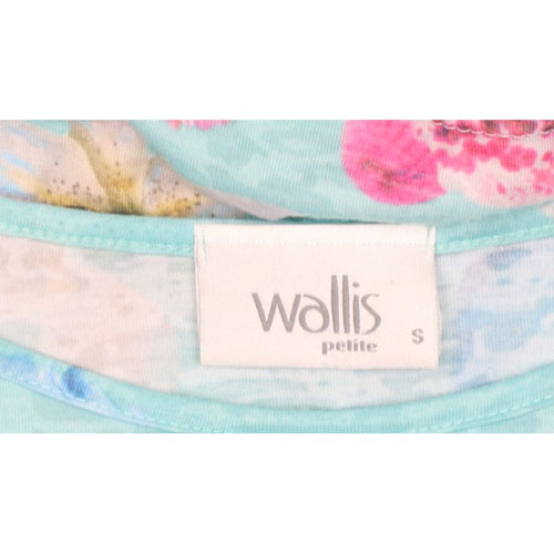 Wallis Women Multicoloured S Petite Floral Tie Front Cropped T-Shirt