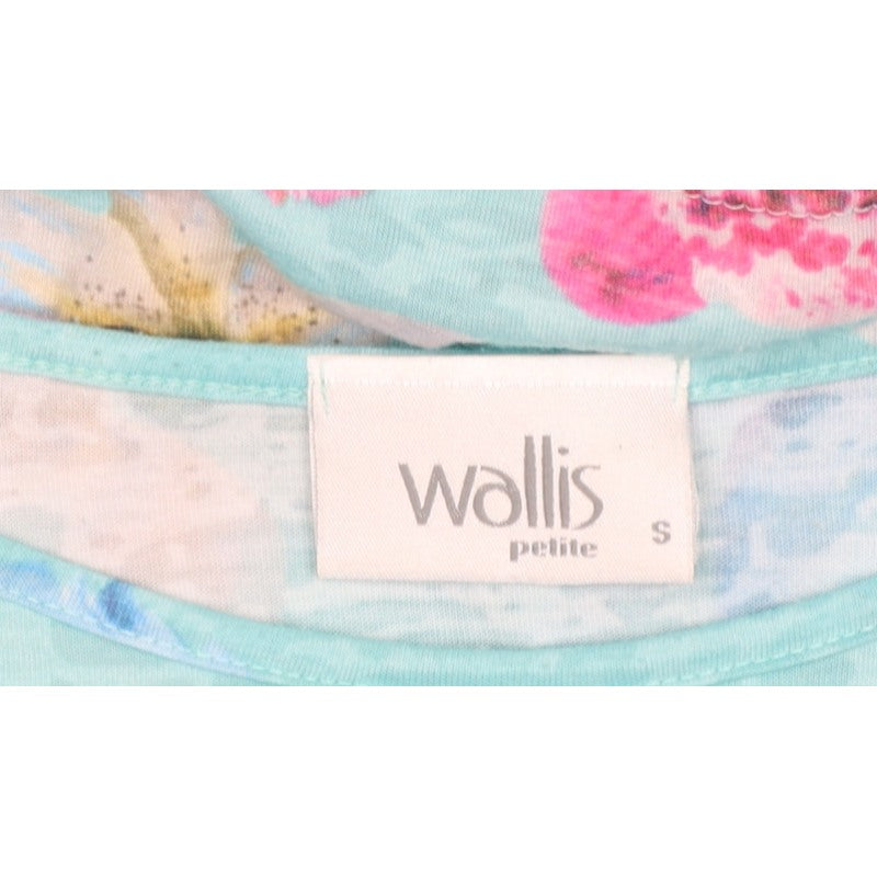 Wallis Women Multicoloured S Petite Floral Tie Front Cropped T-Shirt