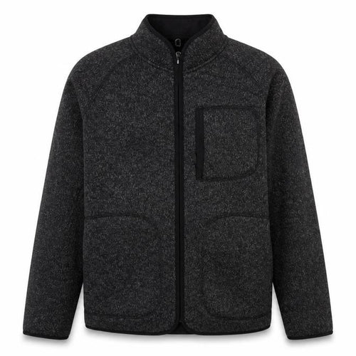 Marks and Spencer Men's Black Marl Fleece Jacket Small Full Zip