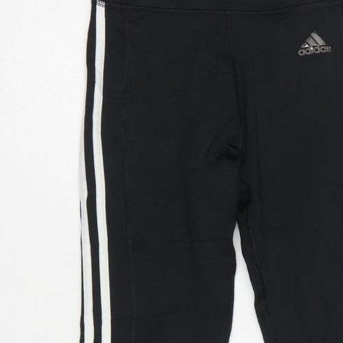 Adidas Women Black XS AEROREADY Side Stripe Skinny Leggings