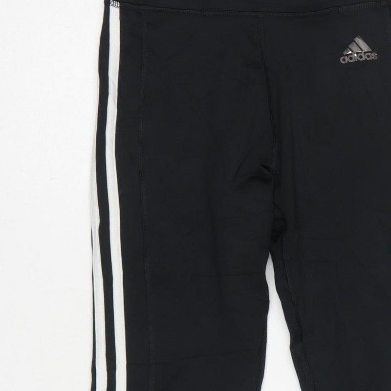 Adidas Women Black XS AEROREADY Side Stripe Skinny Leggings