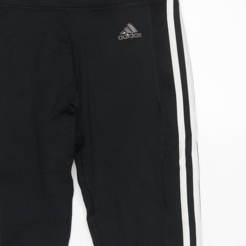 Adidas Women Black XS AEROREADY Side Stripe Skinny Leggings