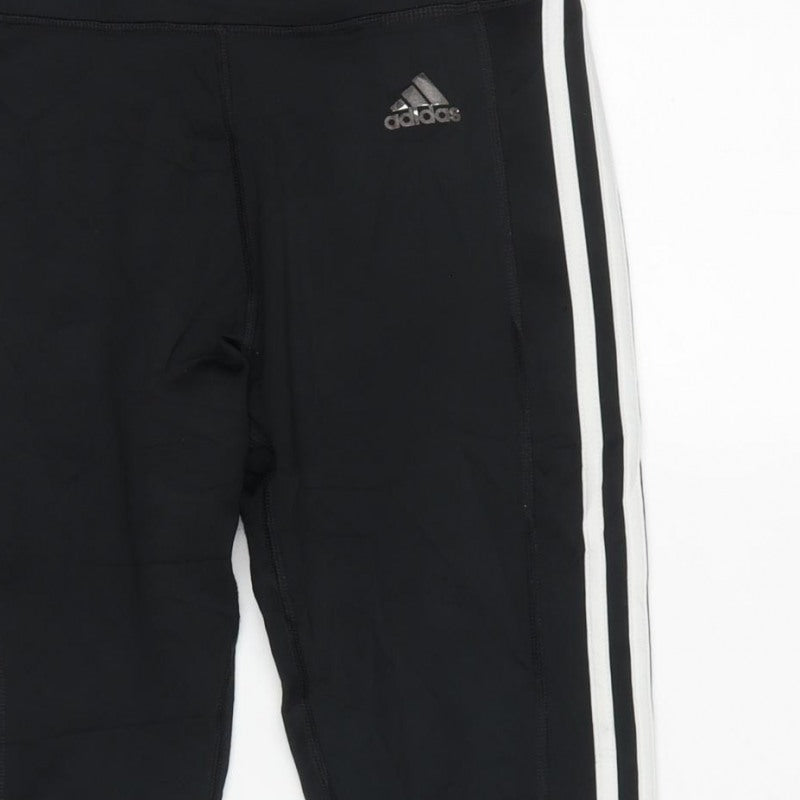 Adidas Women Black XS AEROREADY Side Stripe Skinny Leggings