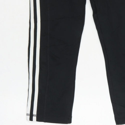 Adidas Women Black XS AEROREADY Side Stripe Skinny Leggings
