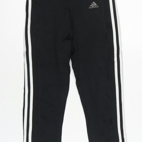 Adidas Women Black XS AEROREADY Side Stripe Skinny Leggings