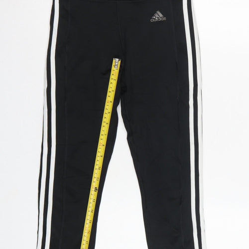 Adidas Women Black XS AEROREADY Side Stripe Skinny Leggings