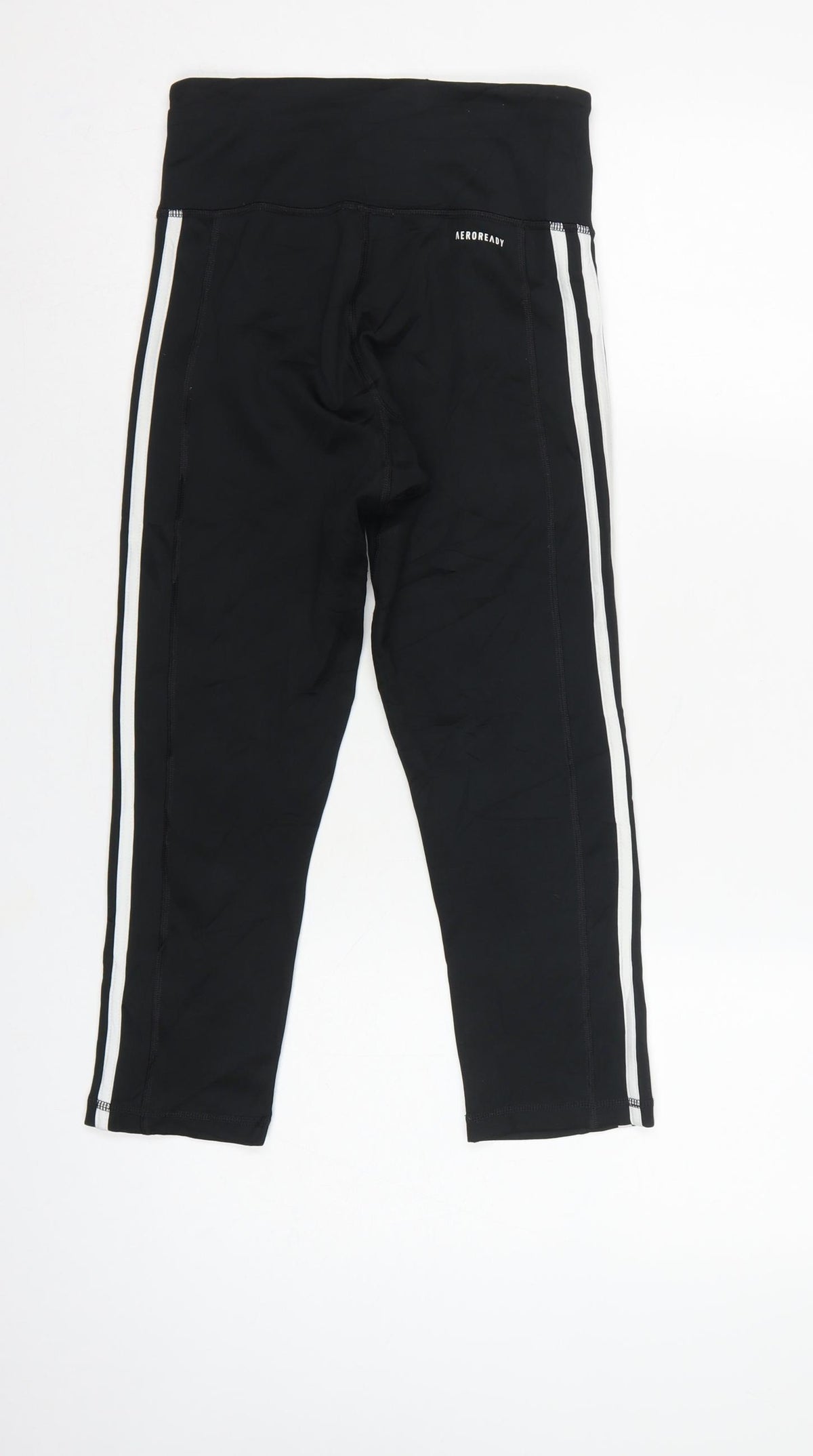 Adidas Women Black XS AEROREADY Side Stripe Skinny Leggings