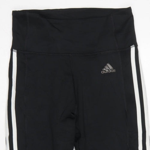 Adidas Women Black XS AEROREADY Side Stripe Skinny Leggings