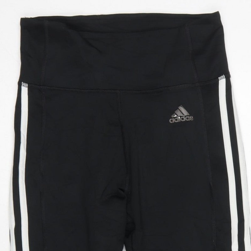 Adidas Women Black XS AEROREADY Side Stripe Skinny Leggings