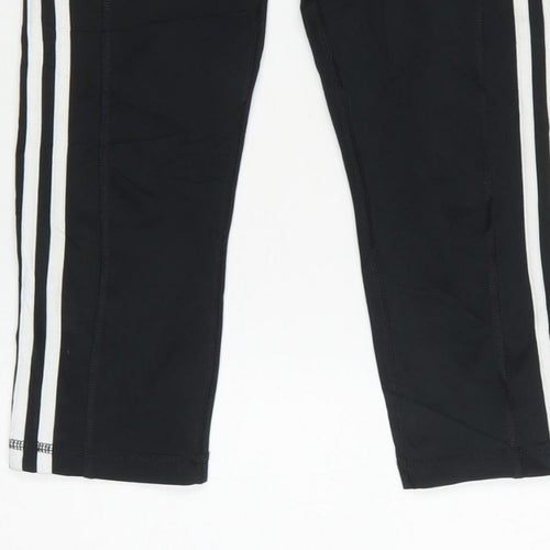 Adidas Women Black XS AEROREADY Side Stripe Skinny Leggings