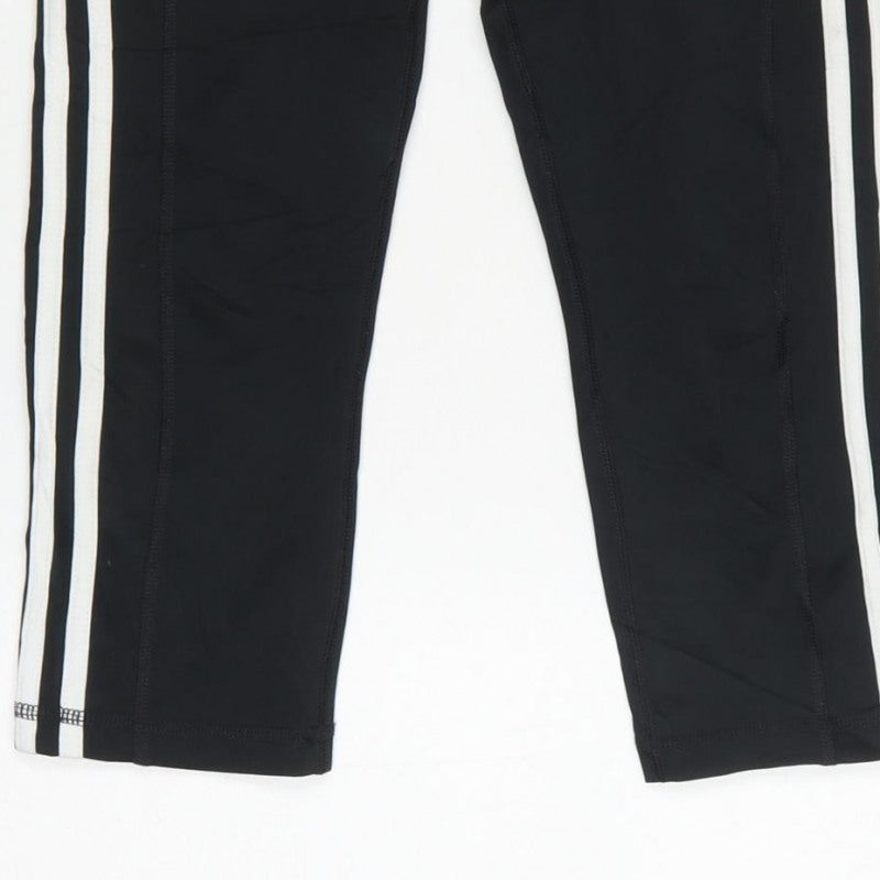 Adidas Women Black XS AEROREADY Side Stripe Skinny Leggings