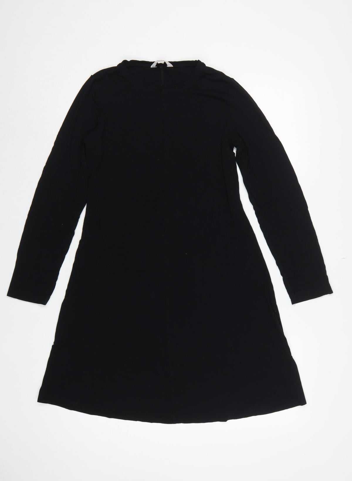 Marks and Spencer Women Black UK 12 Fit & Flare Midi Knit Dress