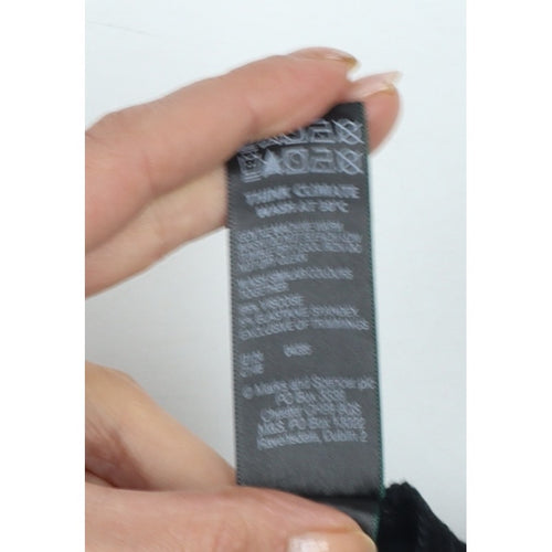 Marks and Spencer Women Black UK 12 Fit & Flare Midi Knit Dress
