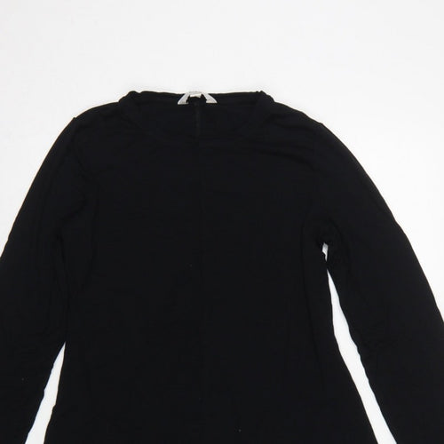 Marks and Spencer Women Black UK 12 Fit & Flare Midi Knit Dress
