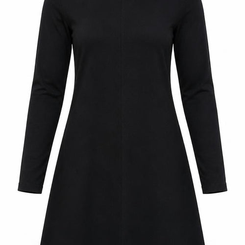 Marks and Spencer Women Black UK 12 Fit & Flare Midi Knit Dress