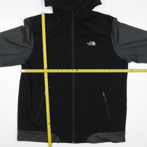 The North Face Men's Black Grey XL Hooded Softshell Jacket