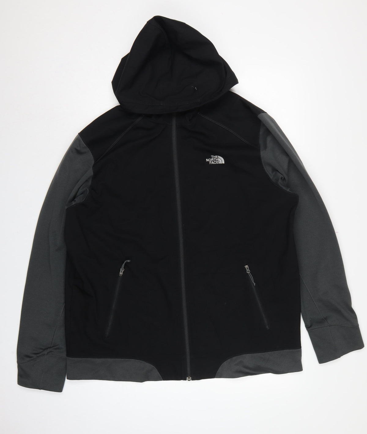 The North Face Men's Black Grey XL Hooded Softshell Jacket