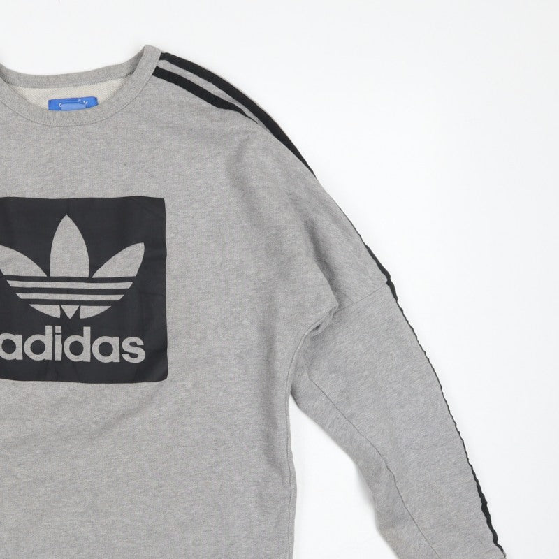 Additional view of Adidas Men’s Grey XS Pullover Sweatshirt Trefoil Logo 3 Stripe