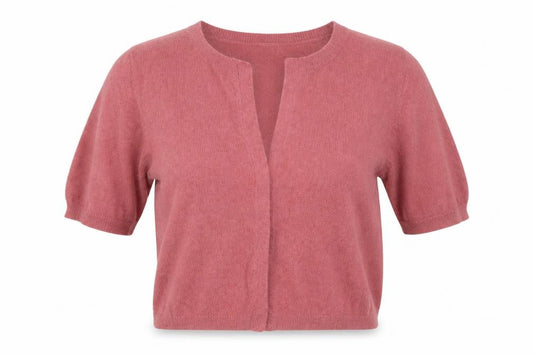 Next Women’s Pink Angora Blend Short Sleeve Open Cardigan UK 10