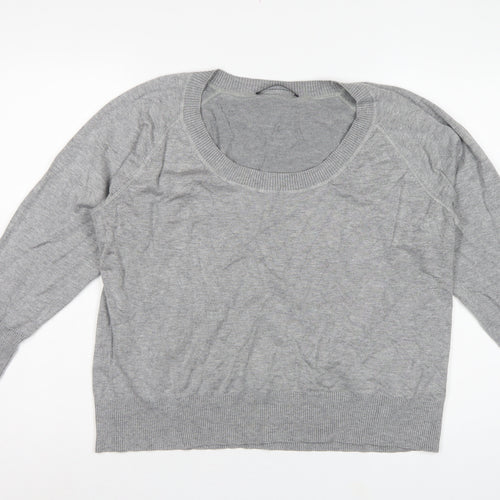 Windsmor Women Grey XL Scoop Neck Studded Cuff Knit Jumper