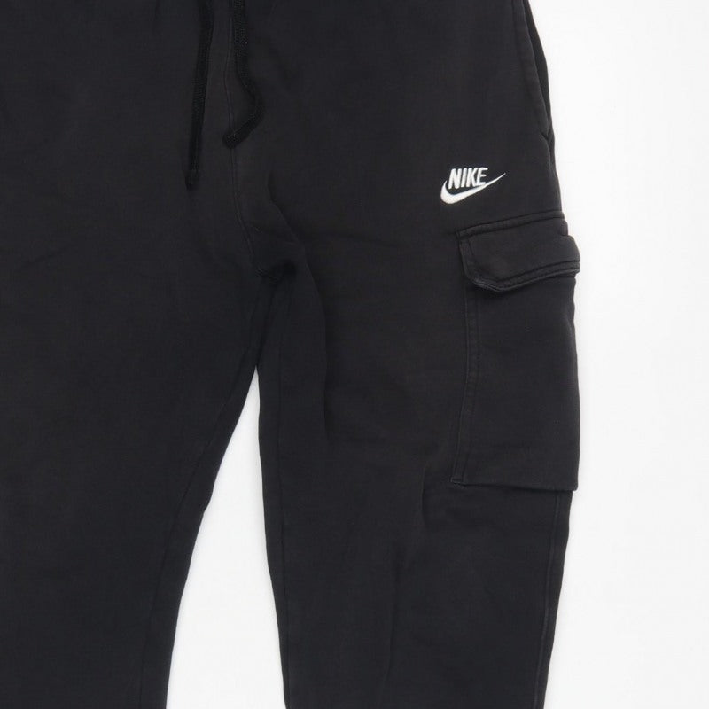 Nike Women’s Black M Cargo Jogger Trousers Logo Elastic Waist