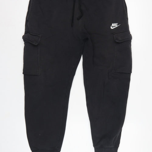 Nike Women’s Black M Cargo Jogger Trousers Logo Elastic Waist