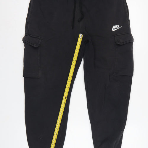 Nike Women’s Black M Cargo Jogger Trousers Logo Elastic Waist