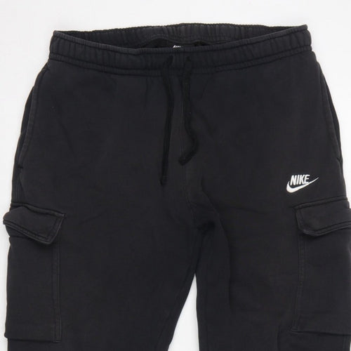 Nike Women’s Black M Cargo Jogger Trousers Logo Elastic Waist