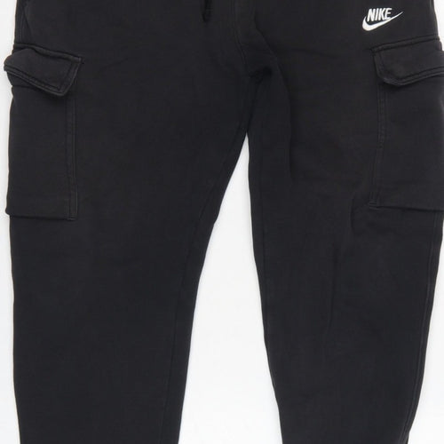 Nike Women’s Black M Cargo Jogger Trousers Logo Elastic Waist