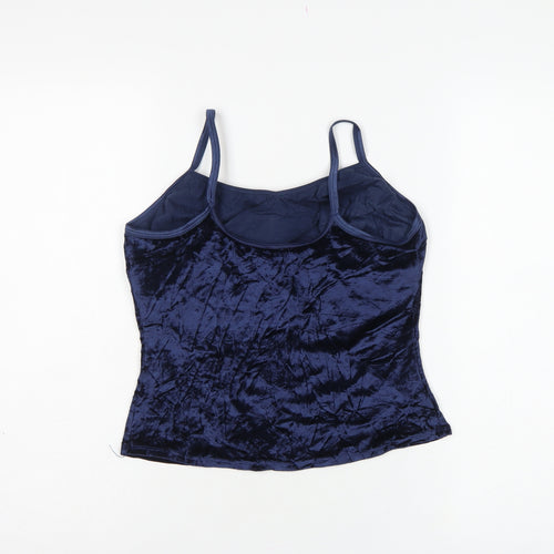 St Michael Marks & Spencer Women’s Blue UK 16 Velvet Camisole Tank Top