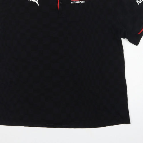 Puma Porsche Motorsport Men's Black L Logo Racing Polo Shirt